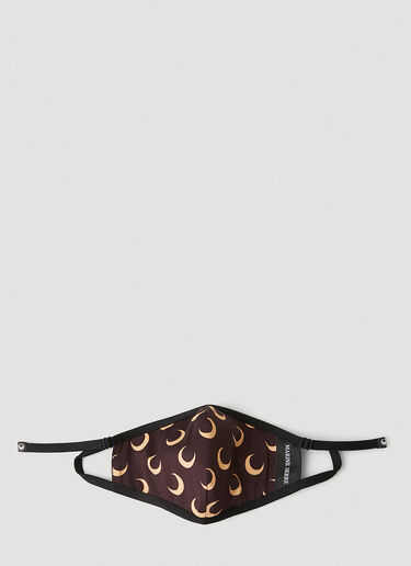 Marine Serre Moon Print Face Mask in Brown