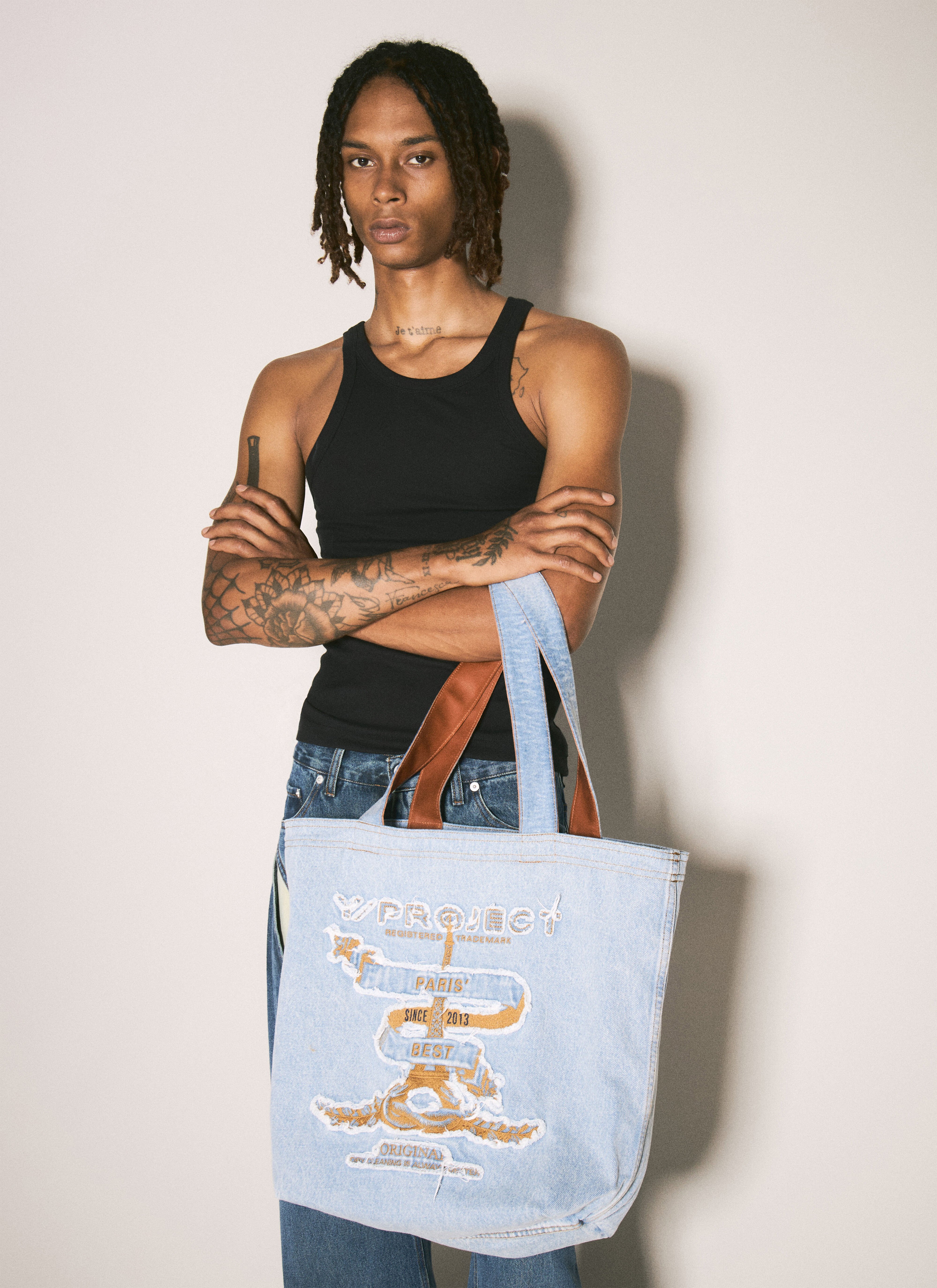 Y Project Men s Paris Best Tote Bag in Blue LN CC