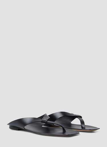 Saint Laurent Isla Flat Sandals Black sla0149036