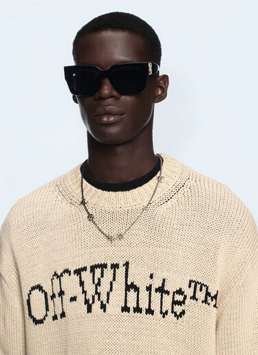 Off-White Big Bookish Chunky Knit Sweater Natural ofw0160119
