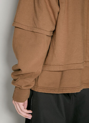 Rick Owens DRKSHDW Hustler Hooded Sweatshirt Brown drk0156007