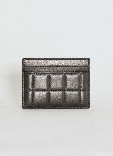 Logo Print Quilted Cardholder Saint Laurent Logo Print Quilted Cardholder Black sla0154057