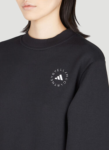 Logo Print Sweatshirt adidas by Stella McCartney Logo Print Sweatshirt Black asm0251009