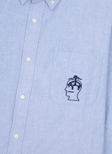 Brain Dead x Brooks Brothers California Oxford Button Up Shirt Blue brb0364002