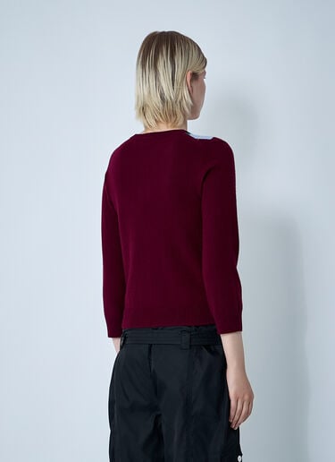 GANNI Cashmere-Blend Cardigan Bordeaux gan0261016