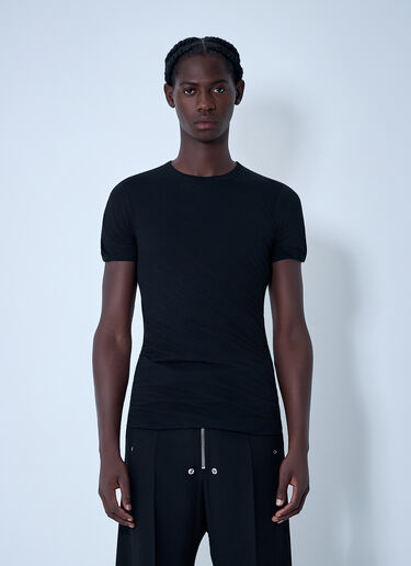 Cotton Short Sleeve T-Shirt Rick Owens Cotton Short Sleeve T-Shirt Black ric0161020