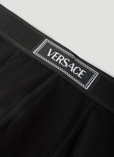 Versace 90s ロゴ ロングトランクス ブラック ver0155015