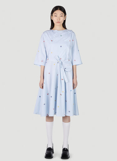 Kenzo 핀스트라이프 포플린 드레스 라이트 블루 knz0252001
