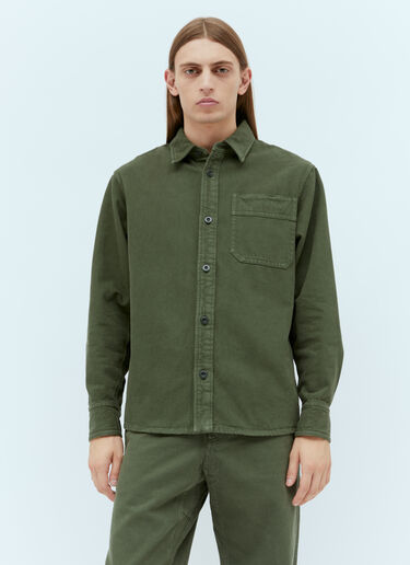 コットンツイルシャツ A.P.C. コットンツイルシャツ グリーン apc0154004