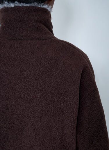 Zip-Up Fleece Jacket Miu Miu Zip-Up Fleece Jacket Dark Brown miu0262098