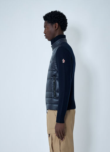 Moncler Grenoble Satin Quilted Cardigan Blue mog0162009