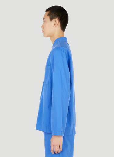 Tekla Classic Pyjama Shirt Blue tek0351019