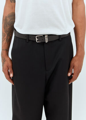 Diesel B-Buckle Chain-Loop Belt Brown dsl0157045