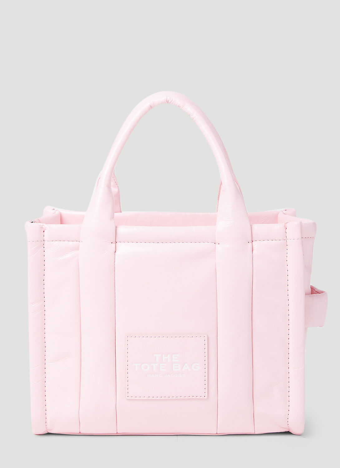 Marc Jacobs Shiny Crinkle Mini Tote Bag In Pink