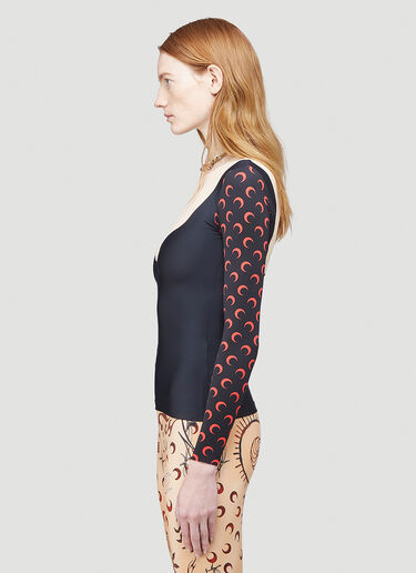 Trompe L'oeil Neckline Top Marine Serre Trompe L'oeil Neckline Top Black mrs0246012