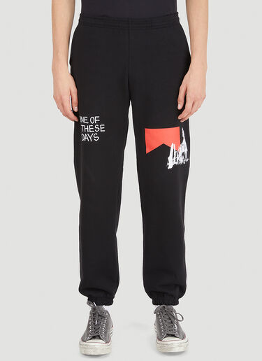 One Of These Days Fence Line Track Pants Black otd0146008