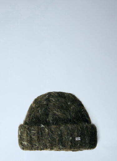 LN-CC® - GANNI: Handknit Cable Beanie XXL - Green GANNI Handknit Cable Beanie XXL Green gan0266002