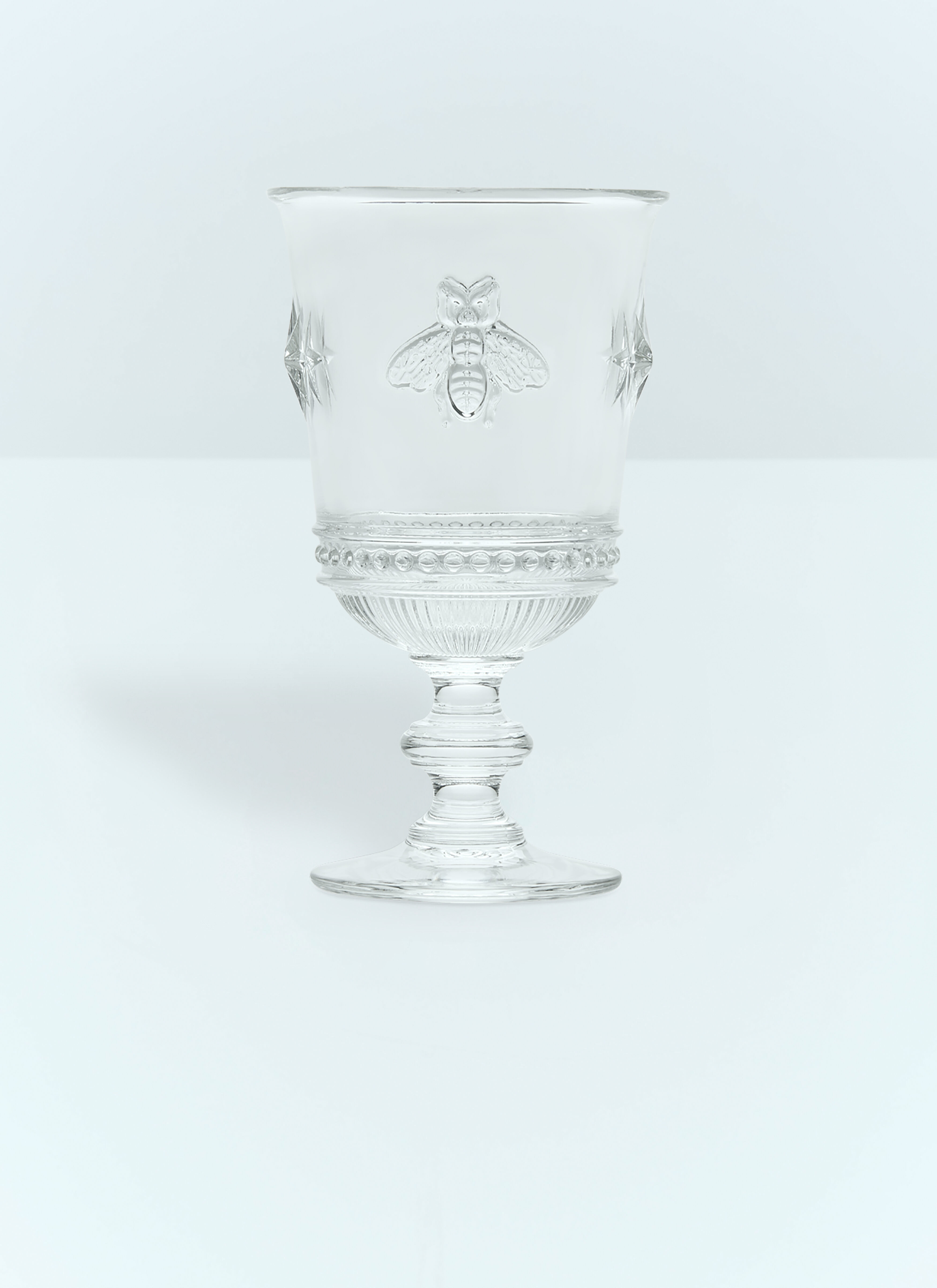 Gucci Set Of Two Bee Wine Glasses White wps0691247
