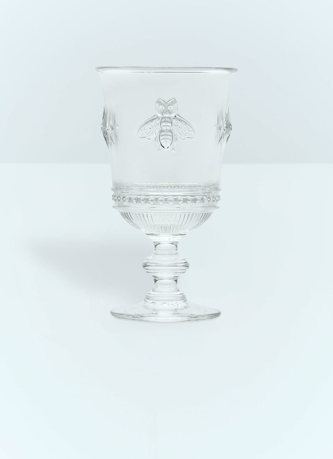 Shop Gucci Set Of Two Bee Wine Glasses In White