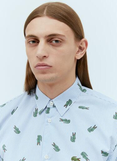 Comme des Garçons SHIRT x Lacoste Stripe-And-Logo Print Shirt Blue cdg0154004