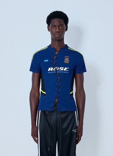 Martine Rose Lace-up Athletic Jersey Blue mtr0164008