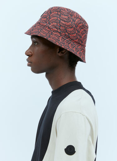 Moncler x adidas Originals ロゴプリントバケットハット レッド mad0354011