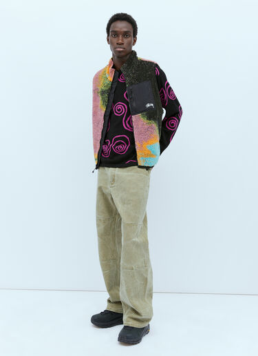 Stüssy Jacquard Dye Sherpa Vest Pink sts0151011