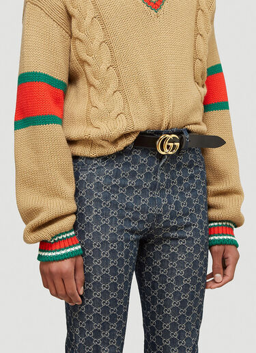 GG Marmont Leather Belt Gucci GG Marmont Leather Belt Black guc0143074
