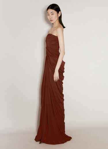 Rick Owens Radiance Bustier Maxi Dress Red ric0256003