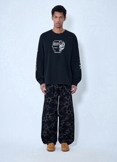 Brain Dead Logo Motif T-Shirt Black bra0162001