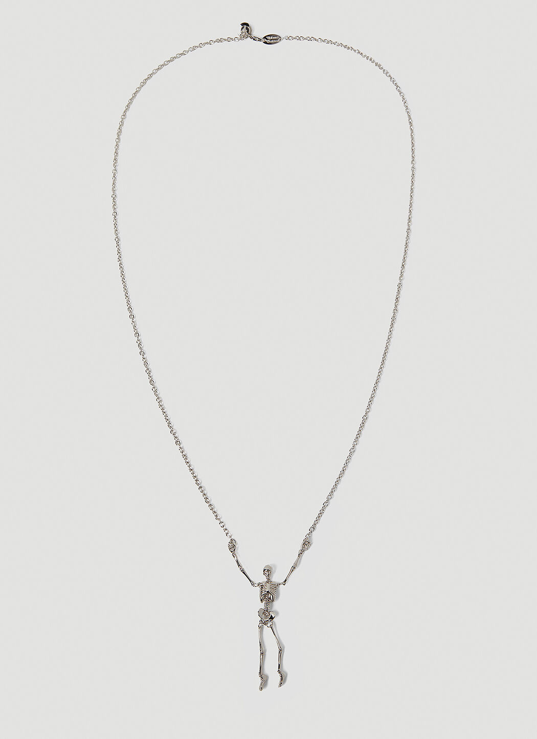 Vivienne Westwood Skeleton Pendant Necklace in Silver LN CC