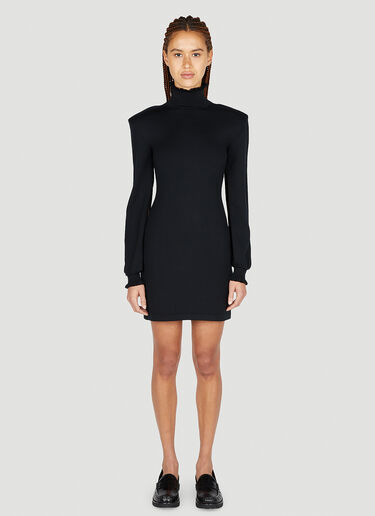 Sportmax Ruffled Neck Dress Black spx0251005
