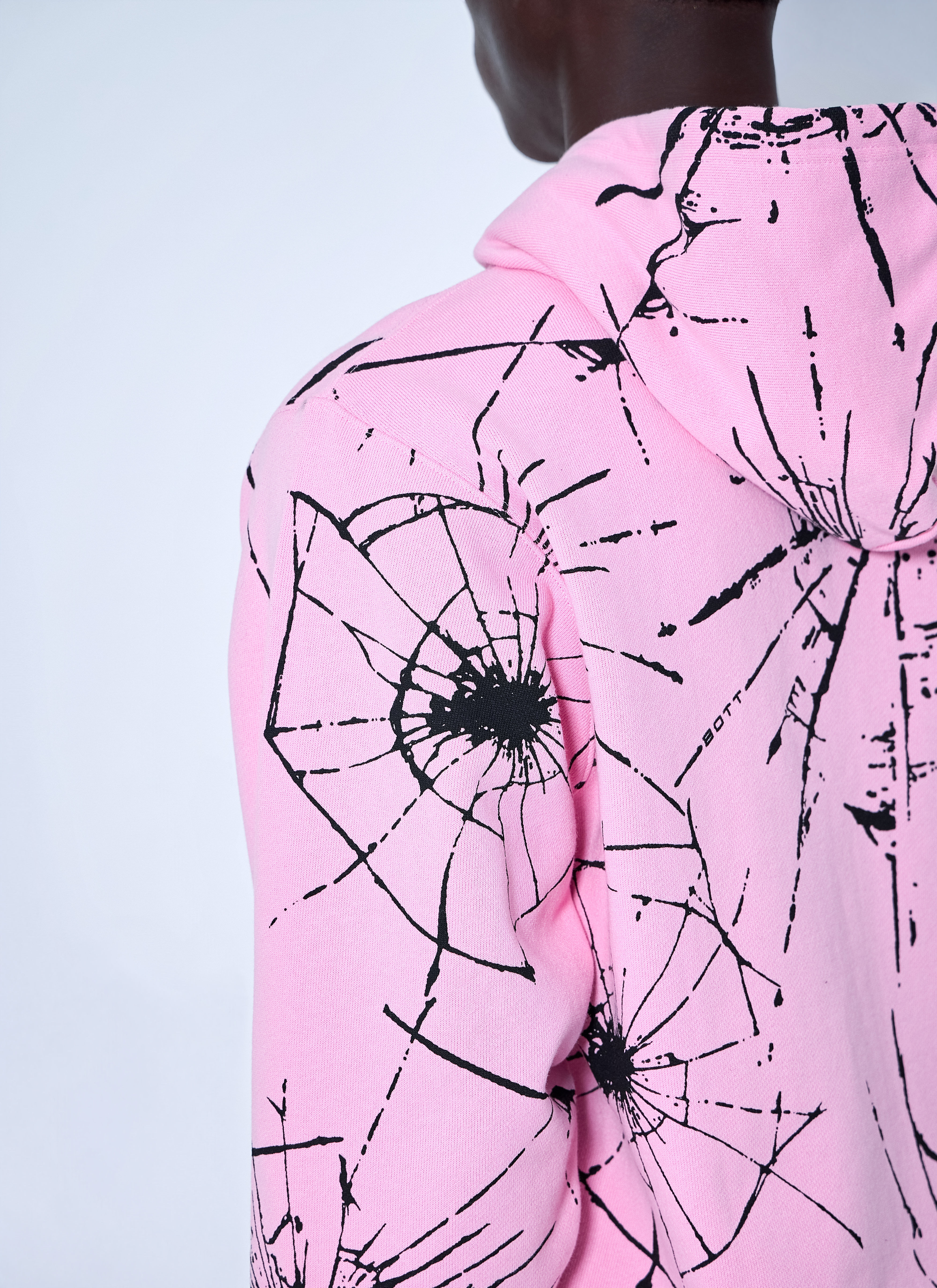 Bott Men's' Shattered Zip Hoodie in Pink | LN-CC®