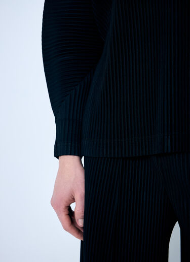 Homme Plissé Issey Miyake Pleated Hooded Sweatshirt Black hmp0159010