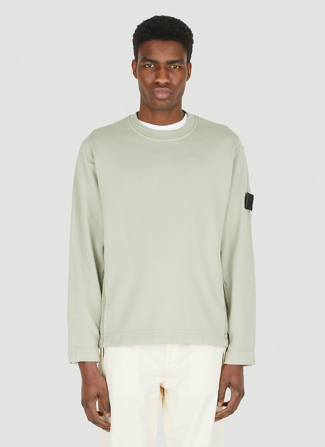 Stone Island Logo Patch Sweatshirt in Beige LN CC