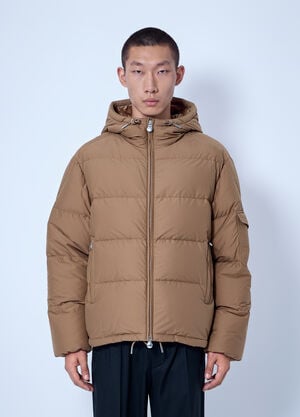 Moncler RE/ICONS Himalaya Hooded Short Down Jacket Brown mon0166058