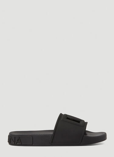 Dolce & Gabbana DG Rubber Slides Black dol0247103