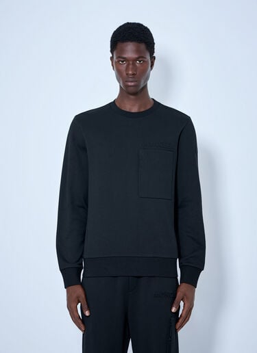 LN-CC® - Moncler: Crewneck Sweatshirt - Black Moncler Crewneck Sweatshirt Black mon0165028