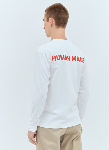 Human Made 图案印花长袖 T 恤 白色 hmd0156013
