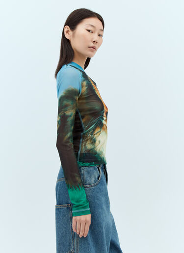 JW Anderson Cat Mesh Top Blue jwa0257008