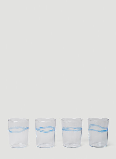 Set of Four Soft Serve Glasses Line Niko June Set of Four Soft Serve Glasses Line Transparent nkj0352008
