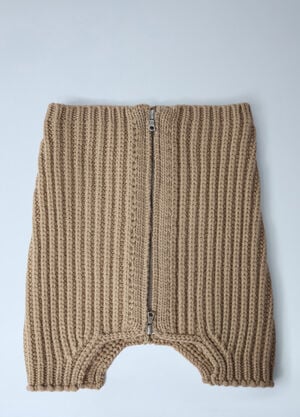 Dries Van Noten Zip-Up Scarf Beige dvn0162022