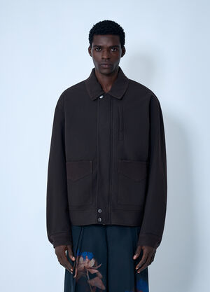 Dries Van Noten Classic Collar Jacket Brown dvn0162004