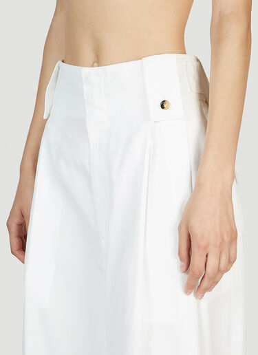 Bottega Veneta Pleated Wide Leg Pants White bov0251111