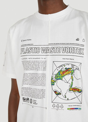 Space Available 플라스틱 폐기물 소용돌이 티셔츠 화이트 spa0348011