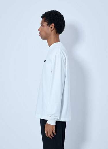 LN-CC® - Prada: Long Sleeve Logo Sweatshirt - White Prada Long Sleeve Logo Sweatshirt White pra0166206