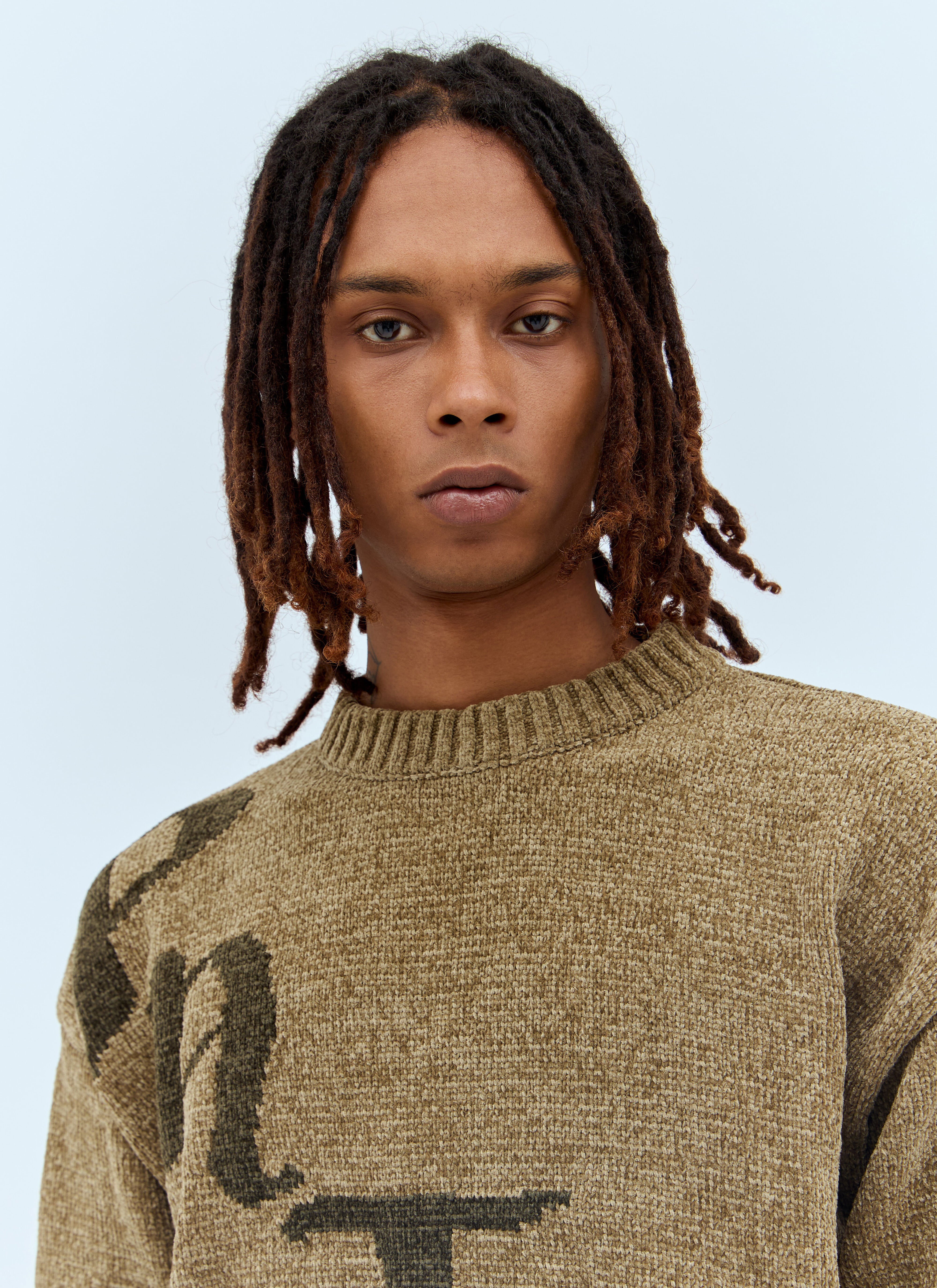 Patta Men's' Chenille Knit Sweater in Khaki | LN-CC®