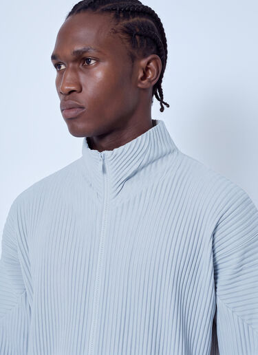 LN-CC® - Homme Plissé Issey Miyake: Pleated Zip-Up Cardigan - Grey Homme Plissé Issey Miyake Pleated Zip-Up Cardigan Grey hmp0166012
