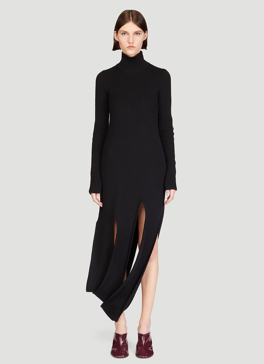 Midi dress sales in ribbed knit