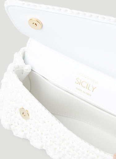 Dolce & Gabbana Small Crochet Sicily Handbag White dol0247106